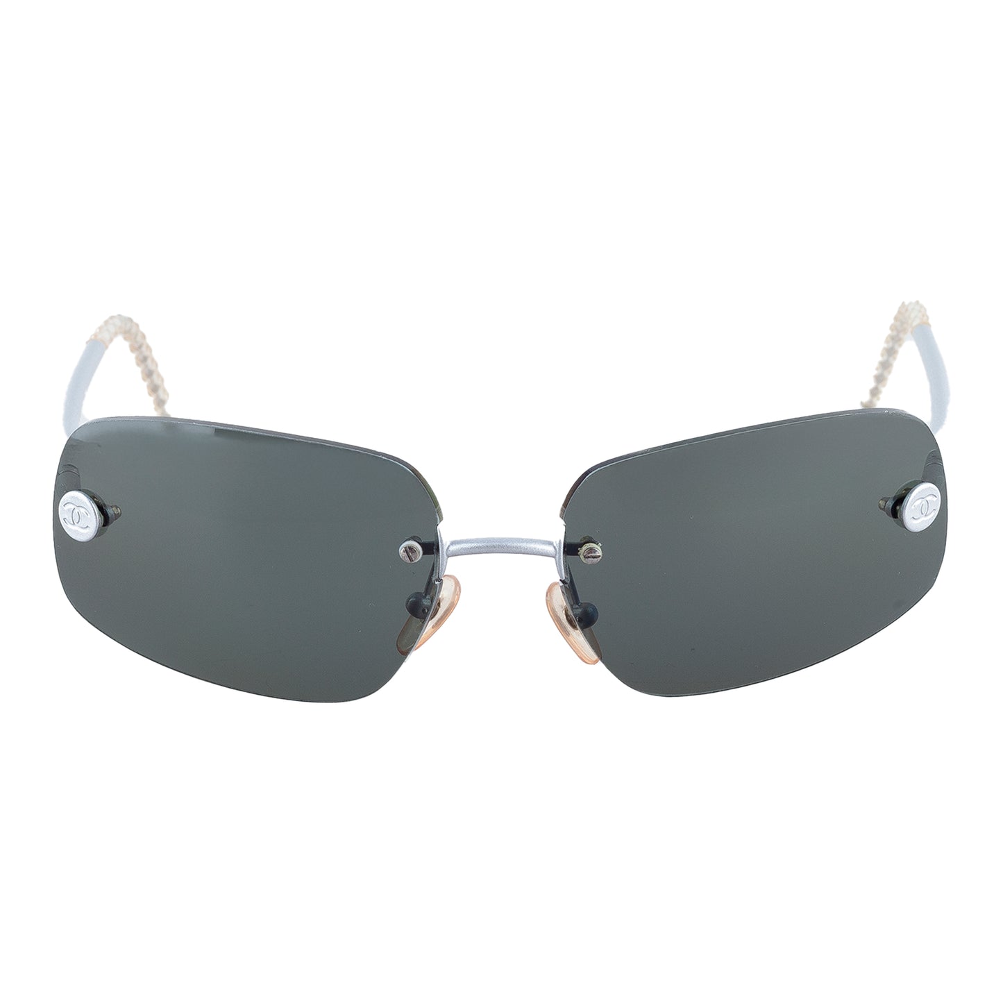Chanel 4035 Dark Grey Rimless Vintage Sunglasses