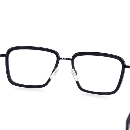 JIL SANDER J2007 Black Glasses – Clear Demo Lenses (Non-Prescription)