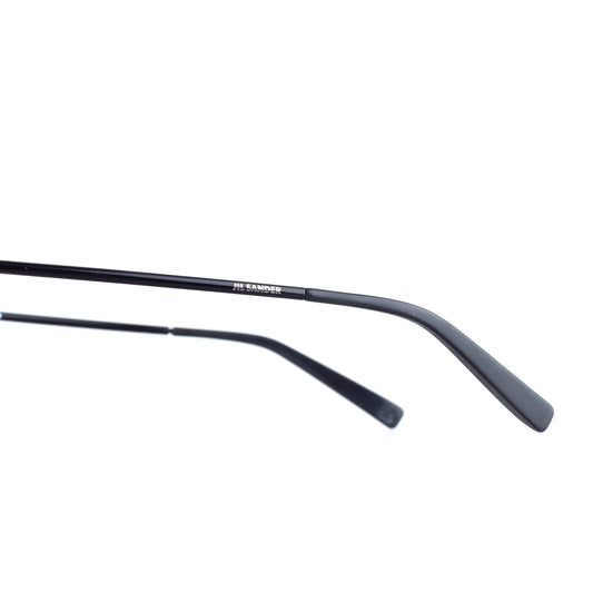 JIL SANDER J2007 Black Glasses – Clear Demo Lenses (Non-Prescription)