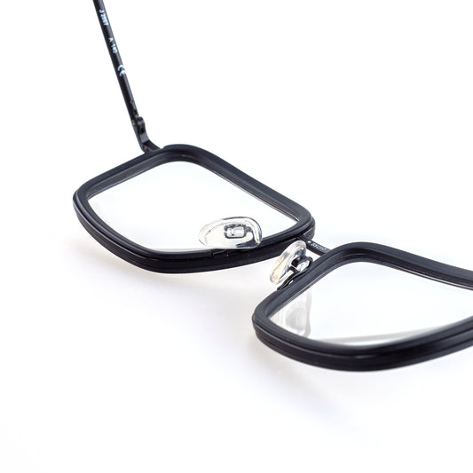 JIL SANDER J2007 Black Glasses – Clear Demo Lenses (Non-Prescription)