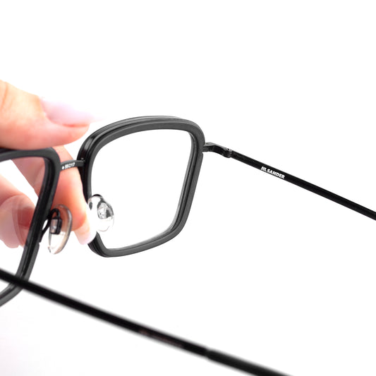 JIL SANDER J2007 Black Glasses – Clear Demo Lenses (Non-Prescription)