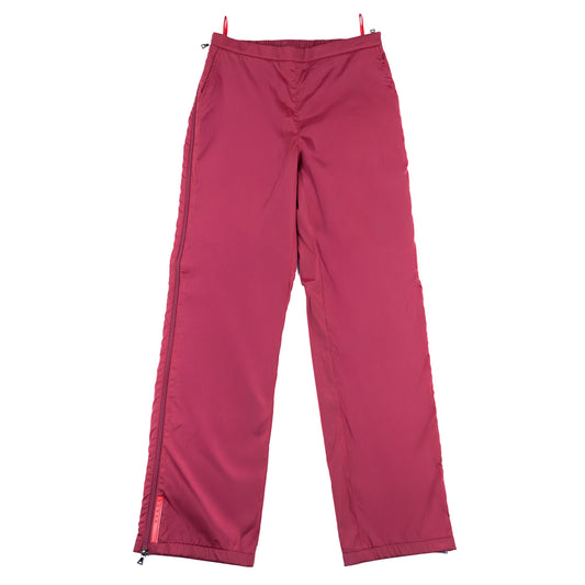 Prada Sport Snow Ski Warm Tech Burgundy Nylon Vintage Pants (S)