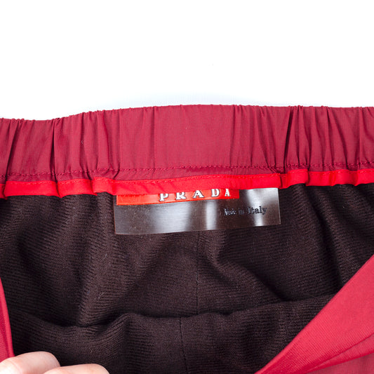 Prada Sport Snow Ski Warm Tech Burgundy Nylon Vintage Pants (S)