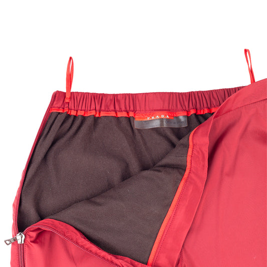 Prada Sport Snow Ski Warm Tech Burgundy Nylon Vintage Pants (S)