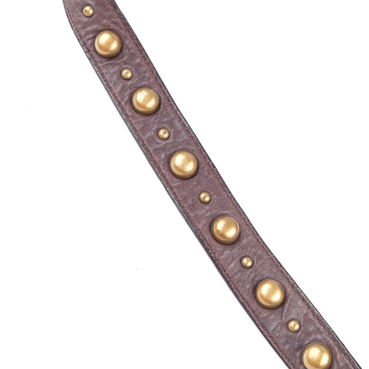 Just Cavalli Vintage Studded Monogram Black/Gold Shoulder Bag