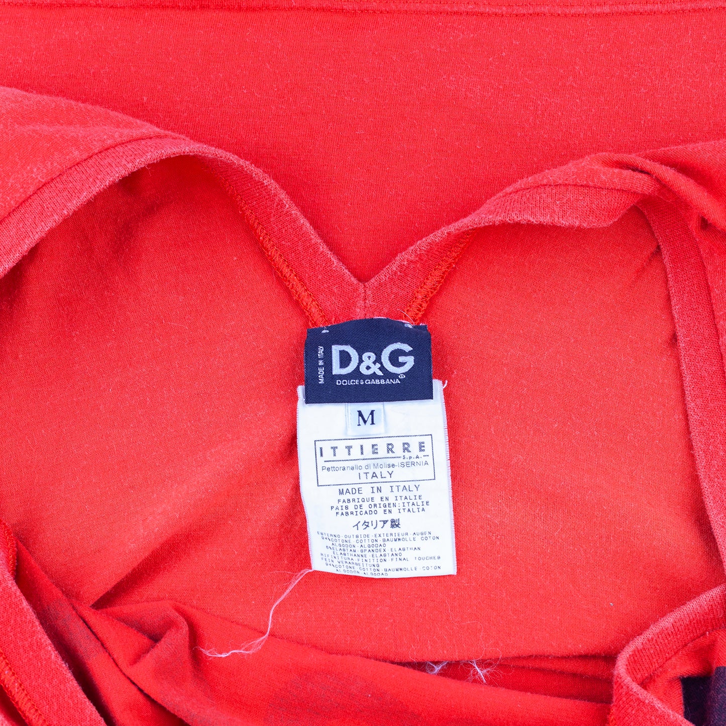 Dolce & Gabbana Vintage Red Tank V Neck Top (M)