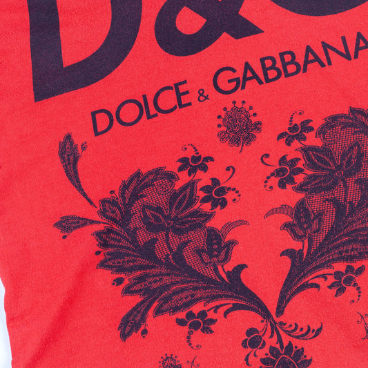 Dolce & Gabbana Vintage Red Tank V Neck Top (M)