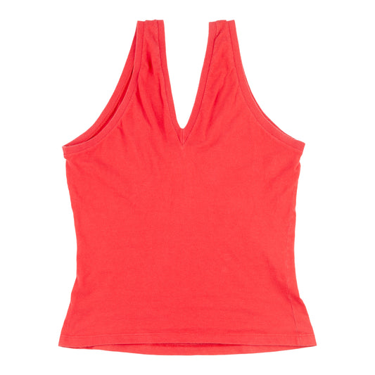 Dolce & Gabbana Vintage Red Tank V Neck Top (M)