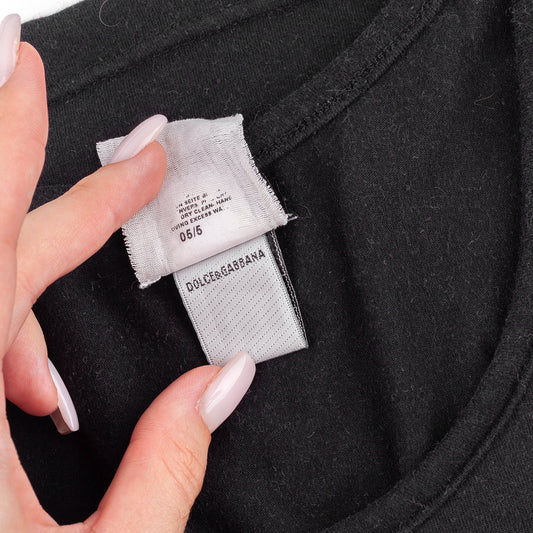 Dolce & Gabbana Vintage Black Tank Back-Less Top (S)