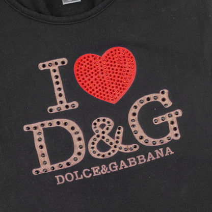 Dolce & Gabbana Vintage Black Tank Back-Less Top (S)