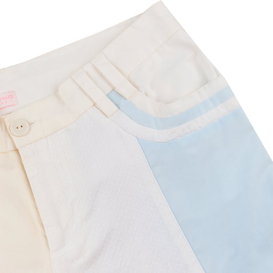 Custo Barcelona Vintage Printed Monster Creature White/Beige and Blue Pants (S/M)