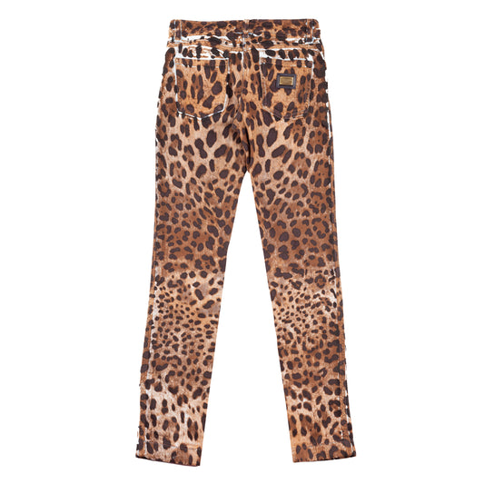 Dolce & Gabbana Cheetah Skinny Mid Rise Vintage Pants (S/M)