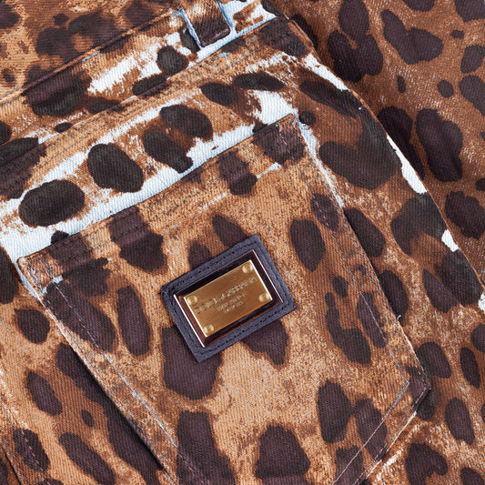 Dolce & Gabbana Cheetah Skinny Mid Rise Vintage Pants (S/M)