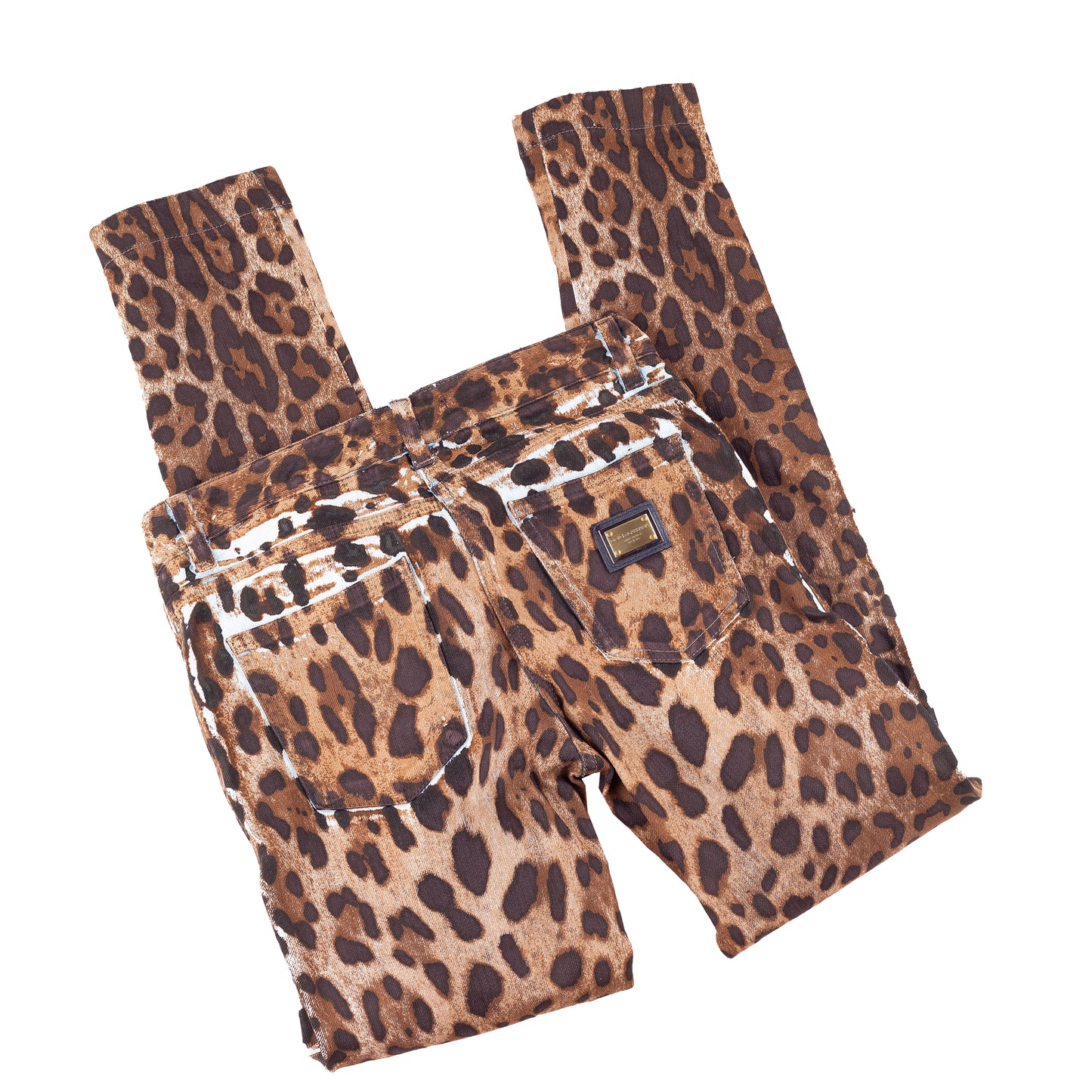 Dolce & Gabbana Cheetah Skinny Mid Rise Vintage Pants (S/M)