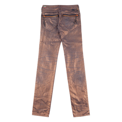 Diesel Vintage Golde/Bronze Skinny Mid Rise Denim Pants (S)