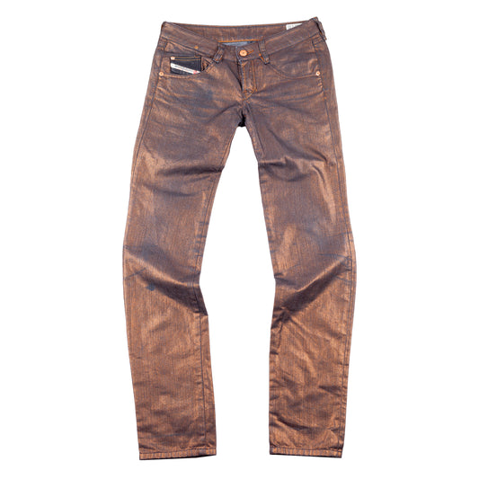 Diesel Vintage Golde/Bronze Skinny Mid Rise Denim Pants (S)