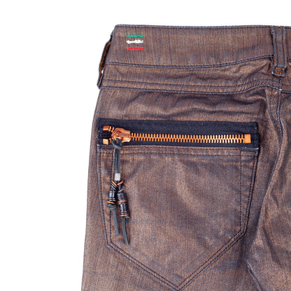 Diesel Vintage Golde/Bronze Skinny Mid Rise Denim Pants (S)