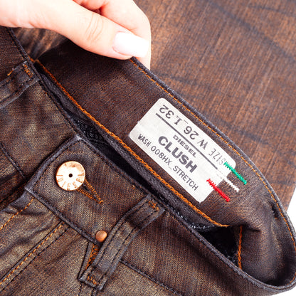 Diesel Vintage Golde/Bronze Skinny Mid Rise Denim Pants (S)