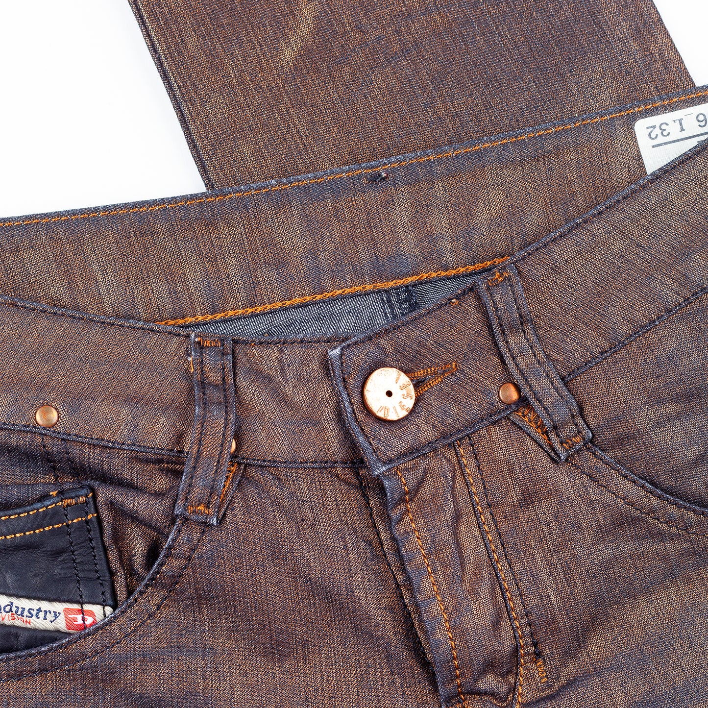 Diesel Vintage Golde/Bronze Skinny Mid Rise Denim Pants (S)