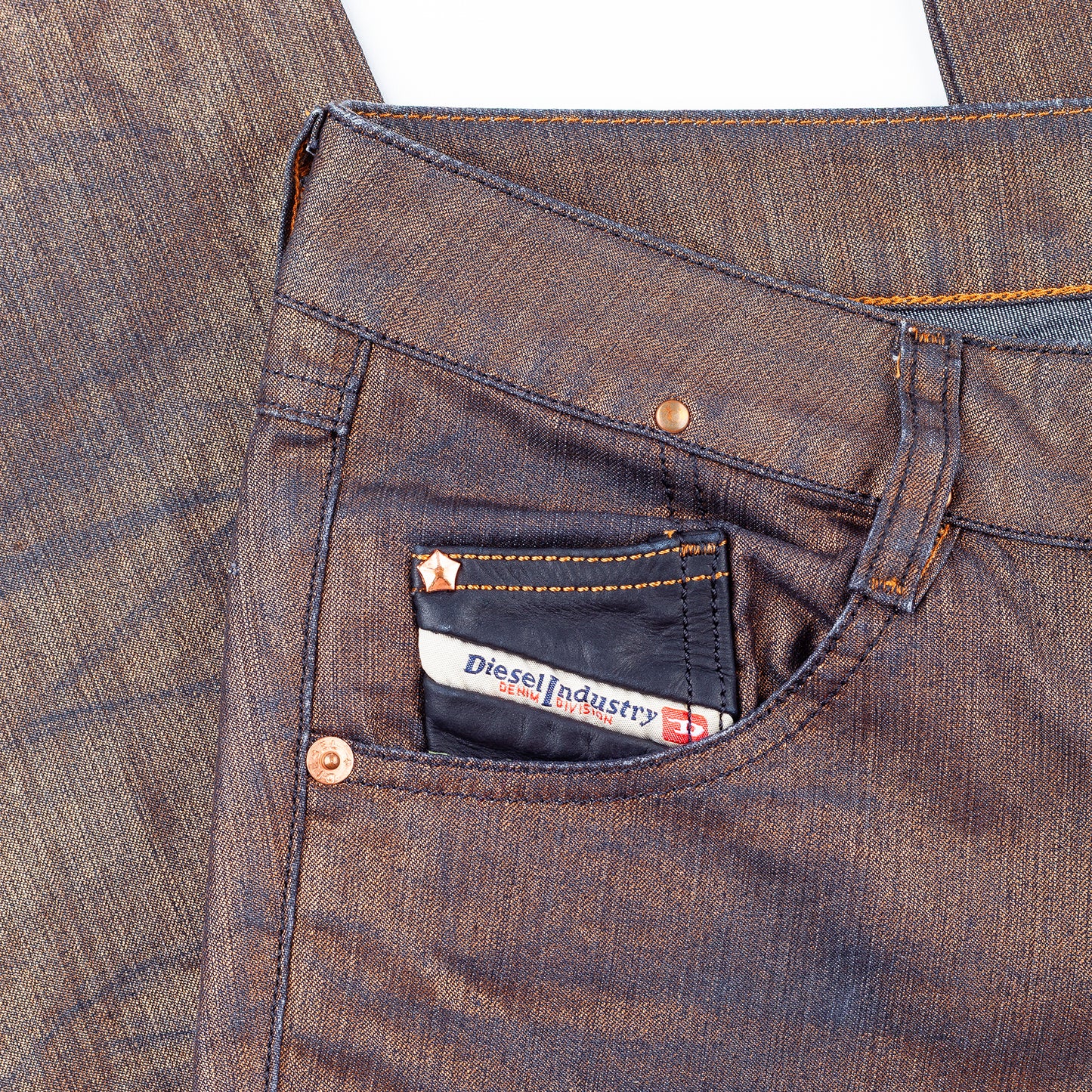 Diesel Vintage Golde/Bronze Skinny Mid Rise Denim Pants (S)