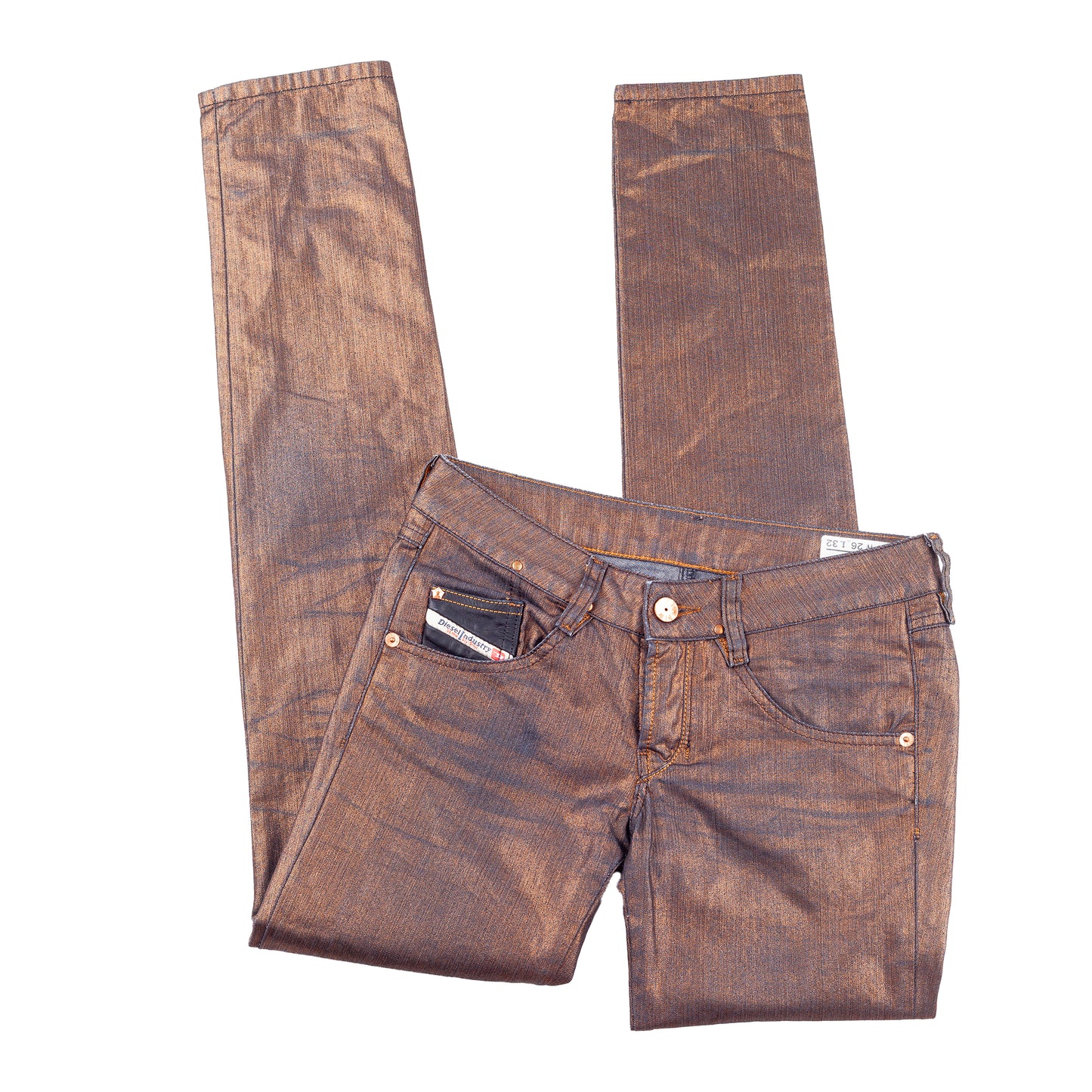 Diesel Vintage Golde/Bronze Skinny Mid Rise Denim Pants (S)