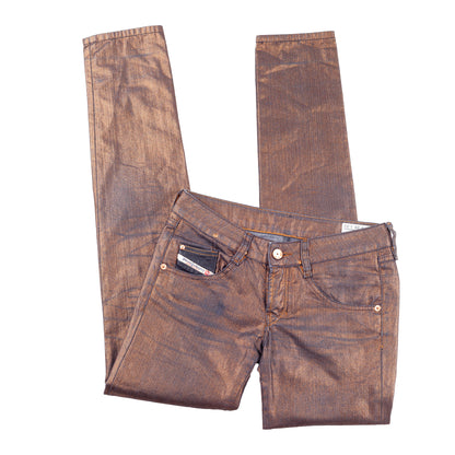 Diesel Vintage Golde/Bronze Skinny Mid Rise Denim Pants (S)