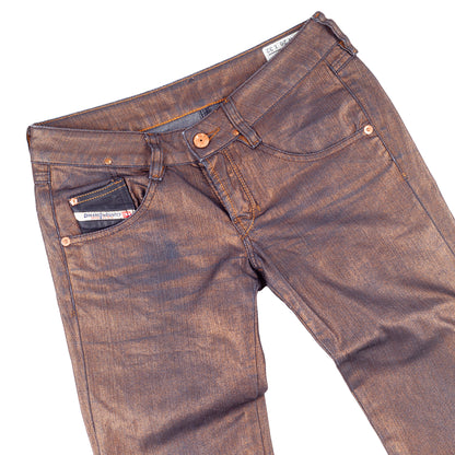 Diesel Vintage Golde/Bronze Skinny Mid Rise Denim Pants (S)