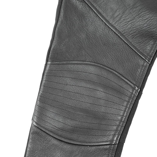 Tuesday Night Band Practice (TNBP) Leather Biker Moto Black Jeans (L)