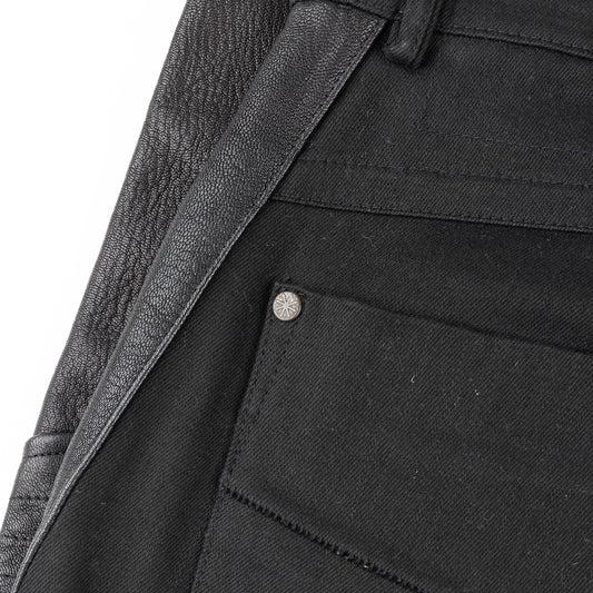 Tuesday Night Band Practice (TNBP) Leather Biker Moto Black Jeans (L)