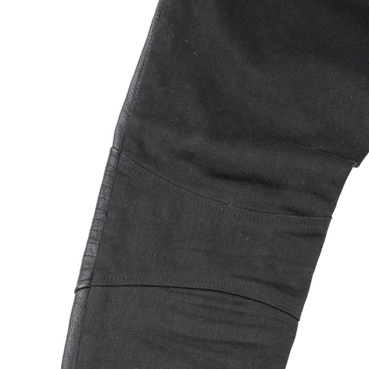 Tuesday Night Band Practice (TNBP) Leather Biker Moto Black Jeans (L)