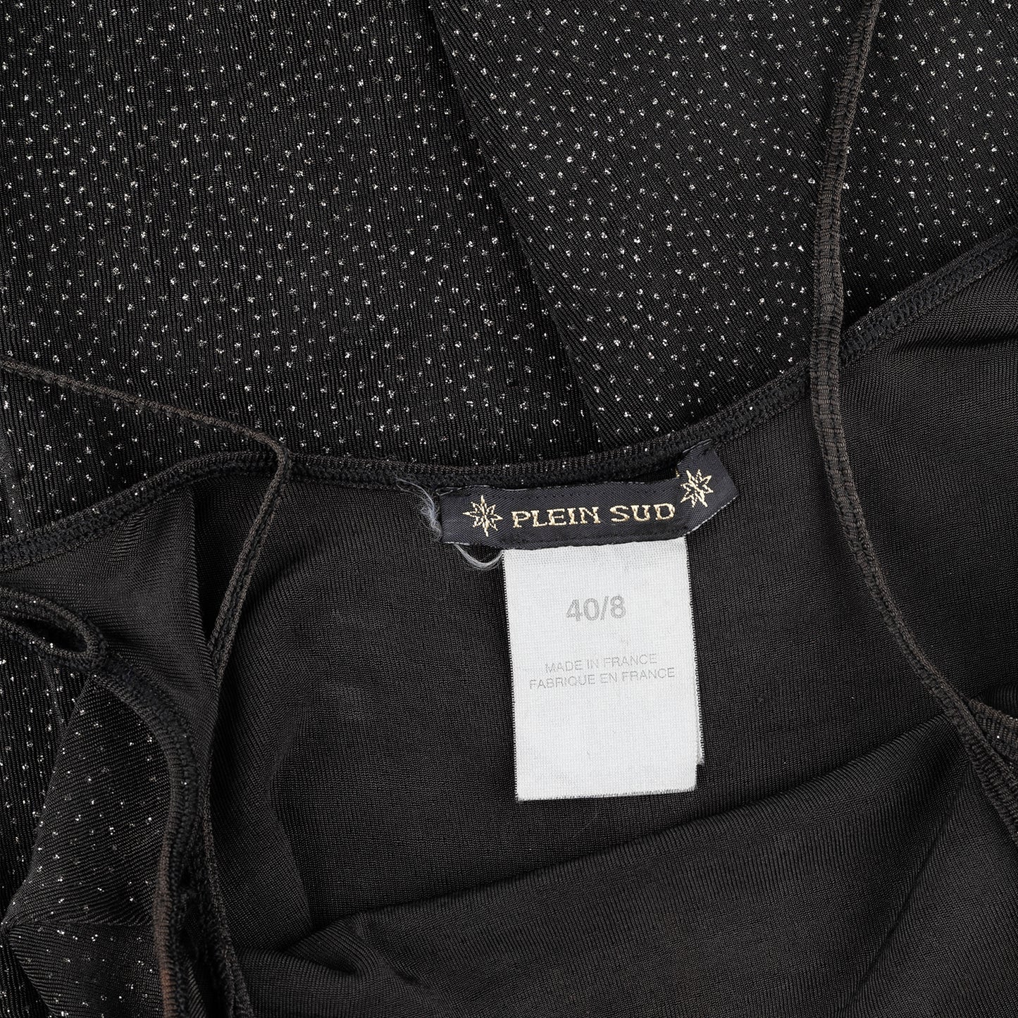 Plein Sud Vintage Black Shimmery Maxi Flowy Dress (S-M)