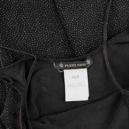Plein Sud Vintage Black Shimmery Maxi Flowy Dress (S-M)