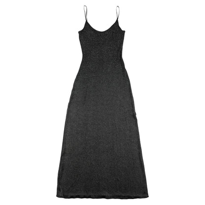 Plein Sud Vintage Black Shimmery Maxi Flowy Dress (S-M)