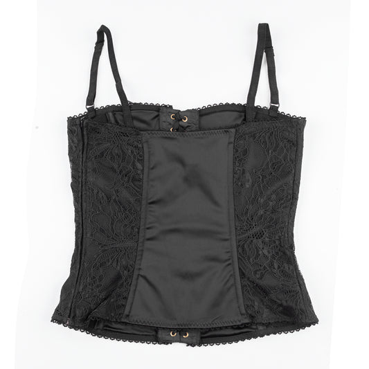 Dolce & Gabbana Vintage Black Bustier Corset Lace Top (XS/S)