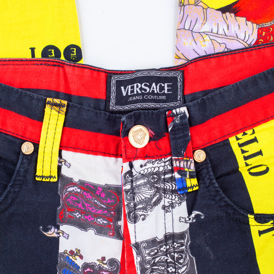 Gianni Versace Jeans Couture Vintage Rock n Roll Royalty Beatles Sex Pistols Pants (M)