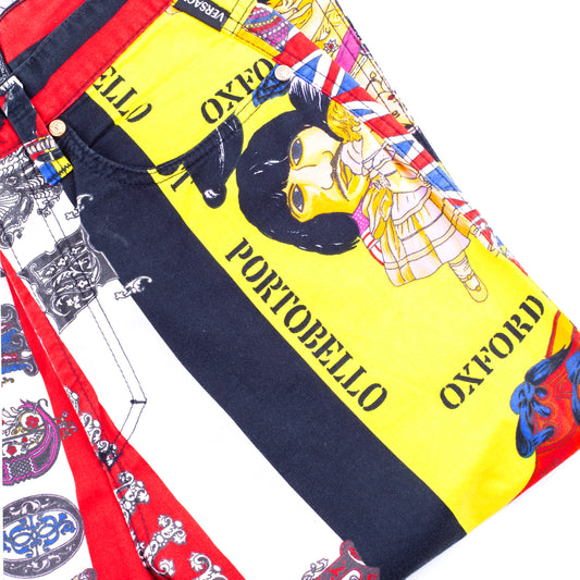 Gianni Versace Jeans Couture Vintage Rock n Roll Royalty Beatles Sex Pistols Pants (M)