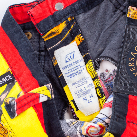 Gianni Versace Jeans Couture Vintage Rock n Roll Royalty Beatles Sex Pistols Pants (M)