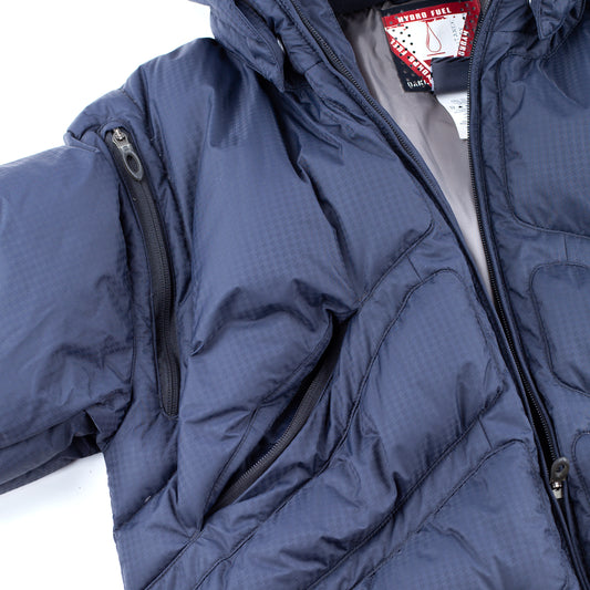 Oakley 2005 Hydro Fuel 4 Vintage Navy Panelled Down Insulated Puffer Jacket (S)