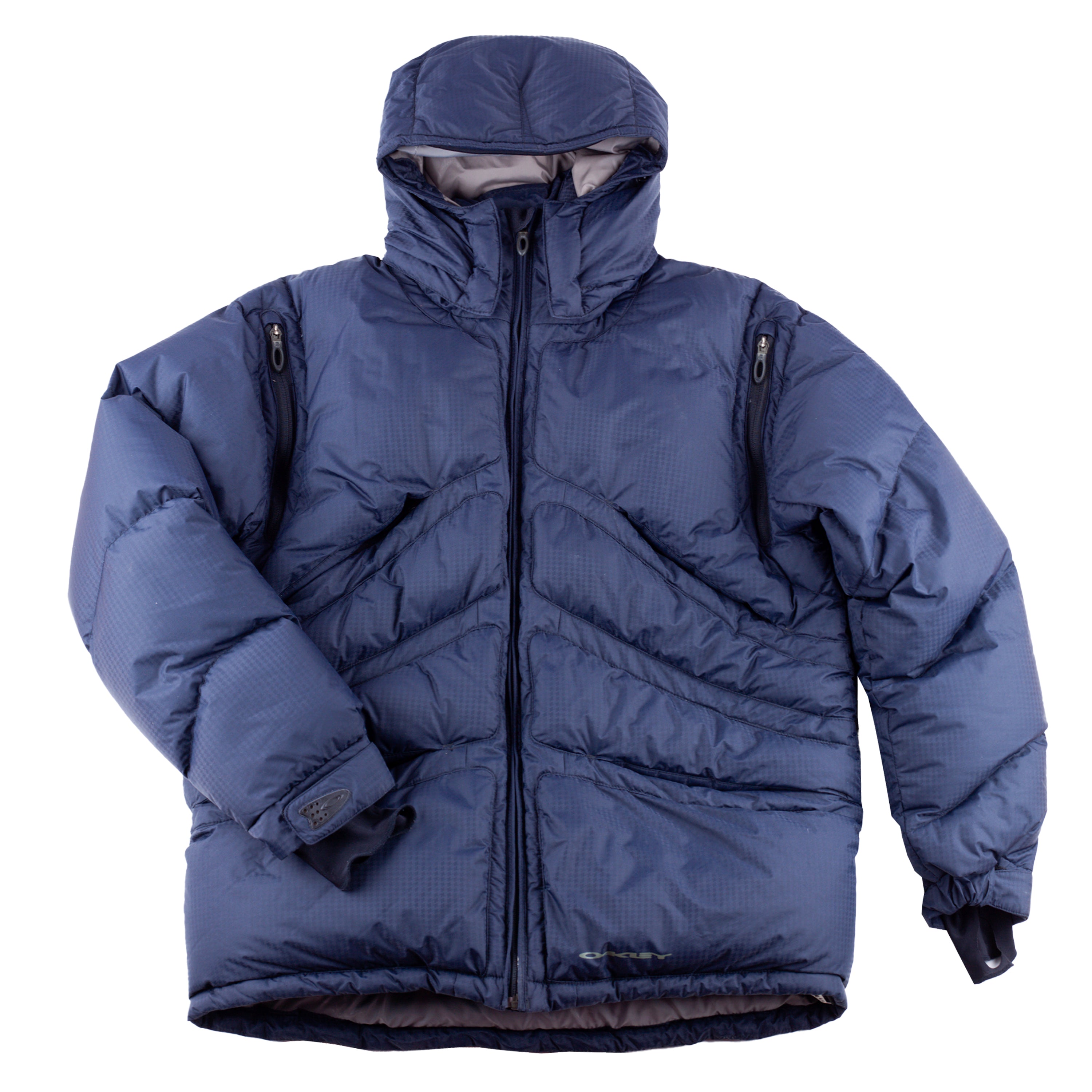 Oakley 2005 Hydro Fuel 4 Vintage Navy Panelled Down Insulated Puffer Jacket (S)