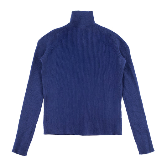 Prada Milano Navy Turtle Neck Canale Long Sleeve Top (XS-S)