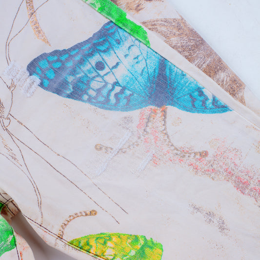 Just Cavalli Vintage Distressed Butterfly Pants (S)