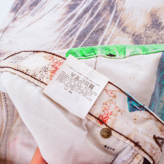 Just Cavalli Vintage Distressed Butterfly Pants (S)