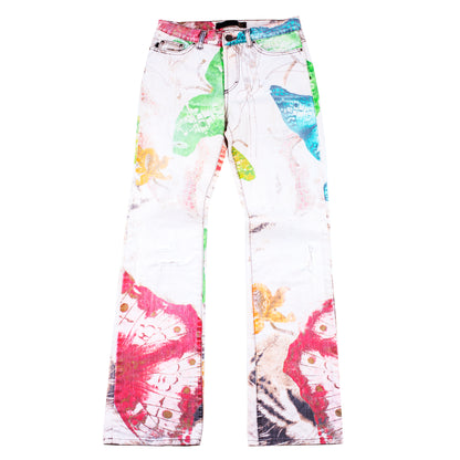Just Cavalli Vintage Distressed Butterfly Pants (S)