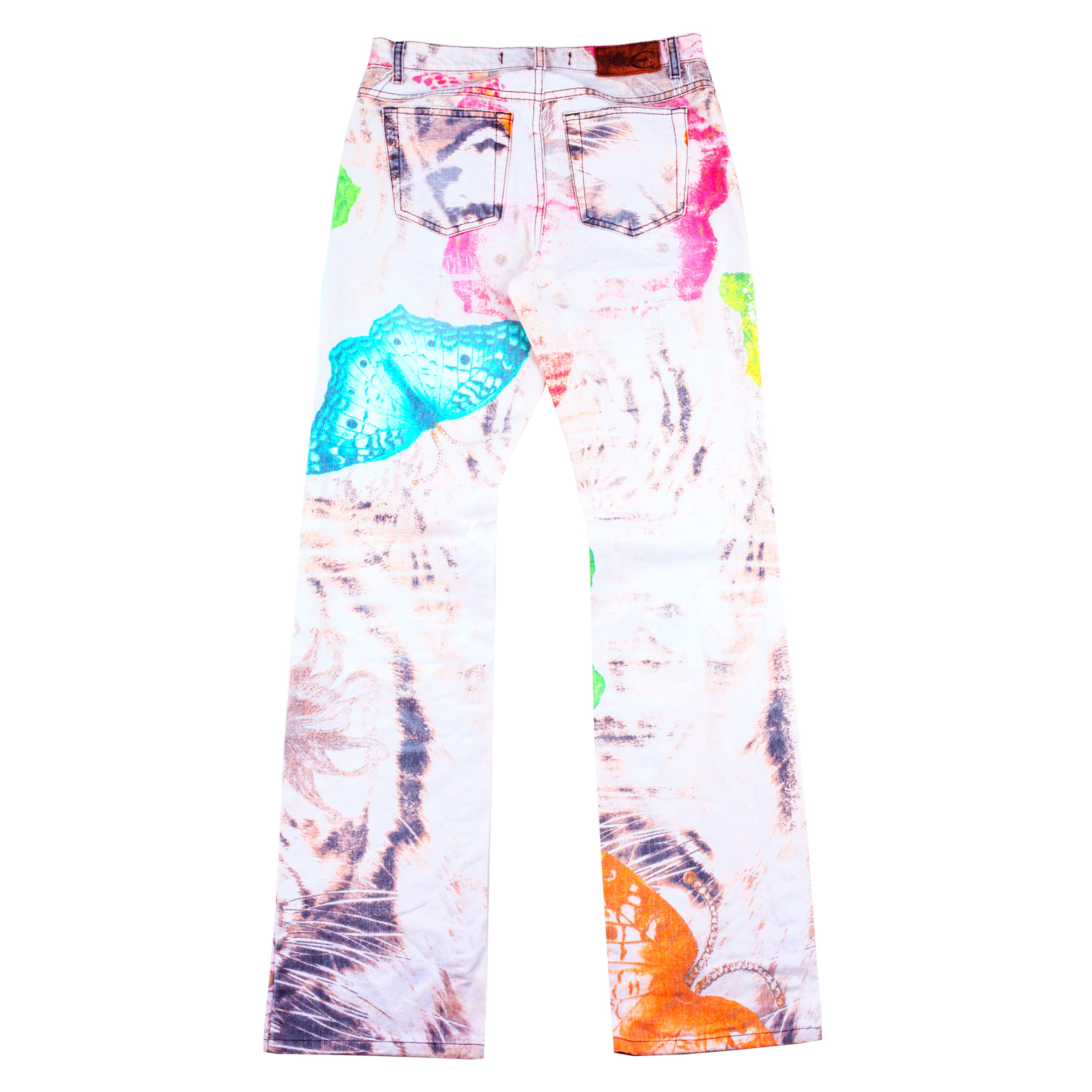 Just Cavalli Vintage Distressed Butterfly Pants (S)