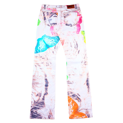 Just Cavalli Vintage Distressed Butterfly Pants (S)