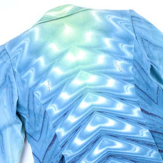 Roberto Cavalli SS 2001 Psychedelic Blue/Green Jacket & Pants Full Set (S)