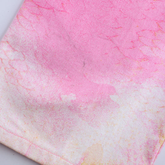 Roberto Cavalli Vintage Pink Mermaid Scales Print Pants (XL)