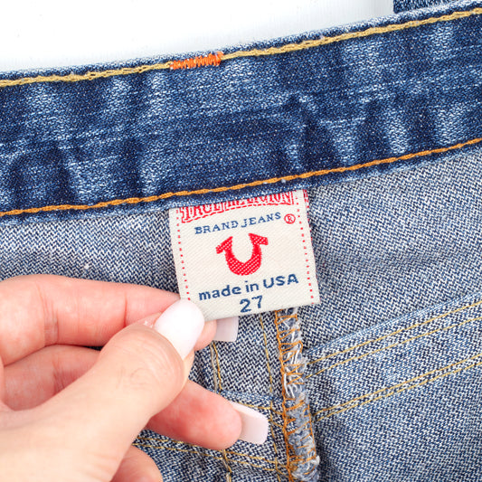 True Religion Vintage Patch Joey Bootcut Jeans (S)