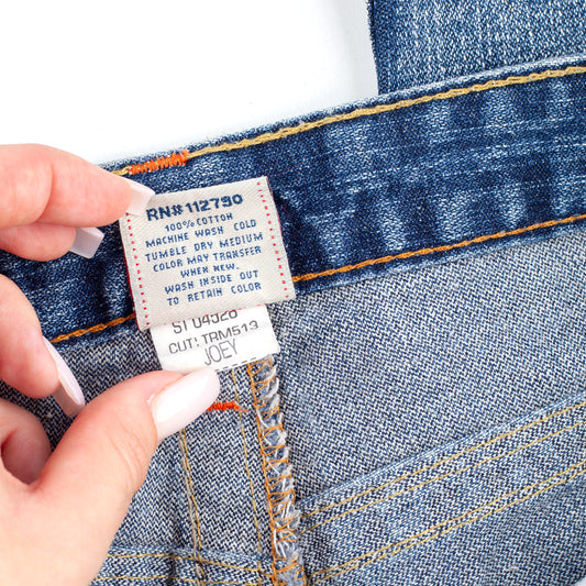 True Religion Vintage Patch Joey Bootcut Jeans (S)