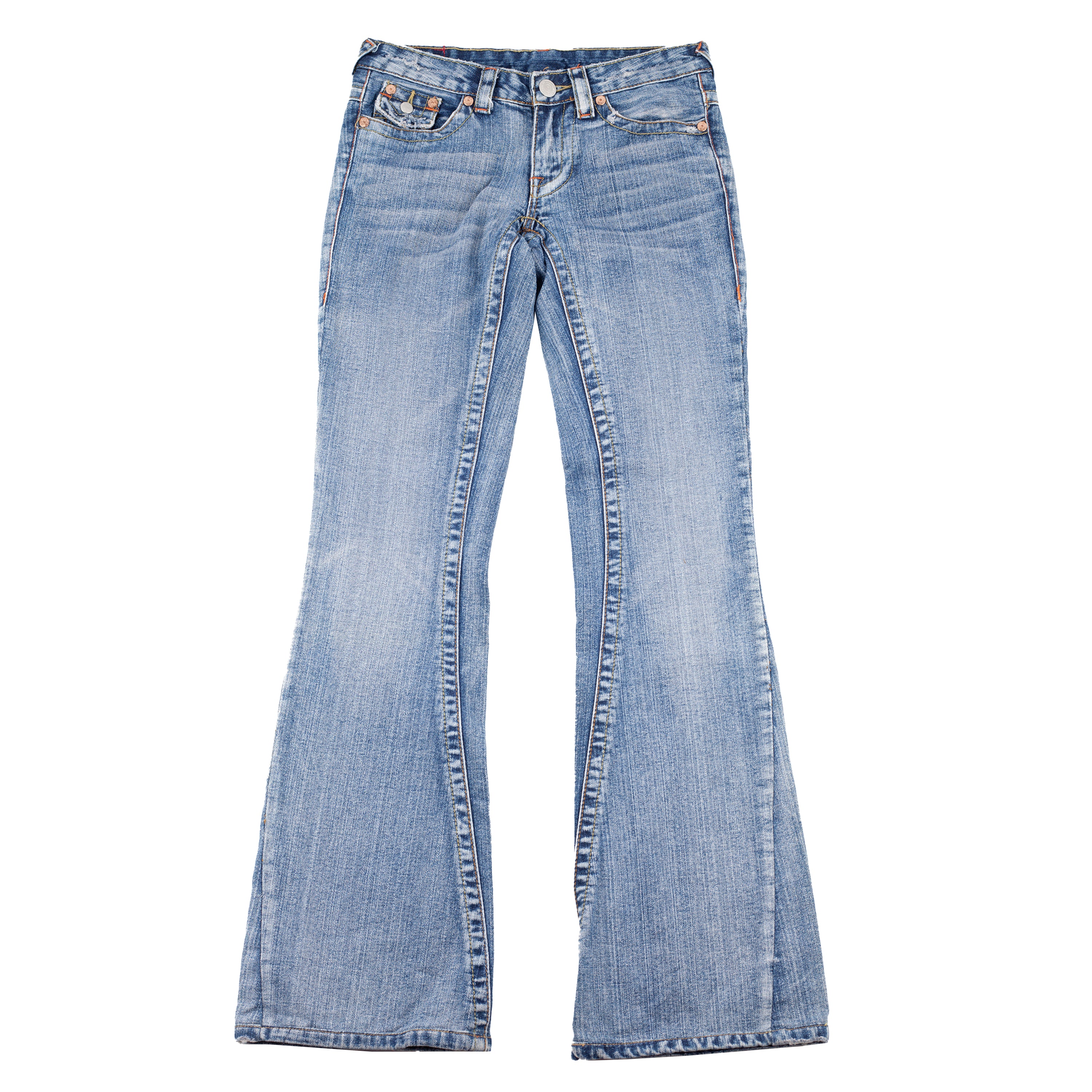 True Religion Vintage Patch Joey Bootcut Jeans (S)